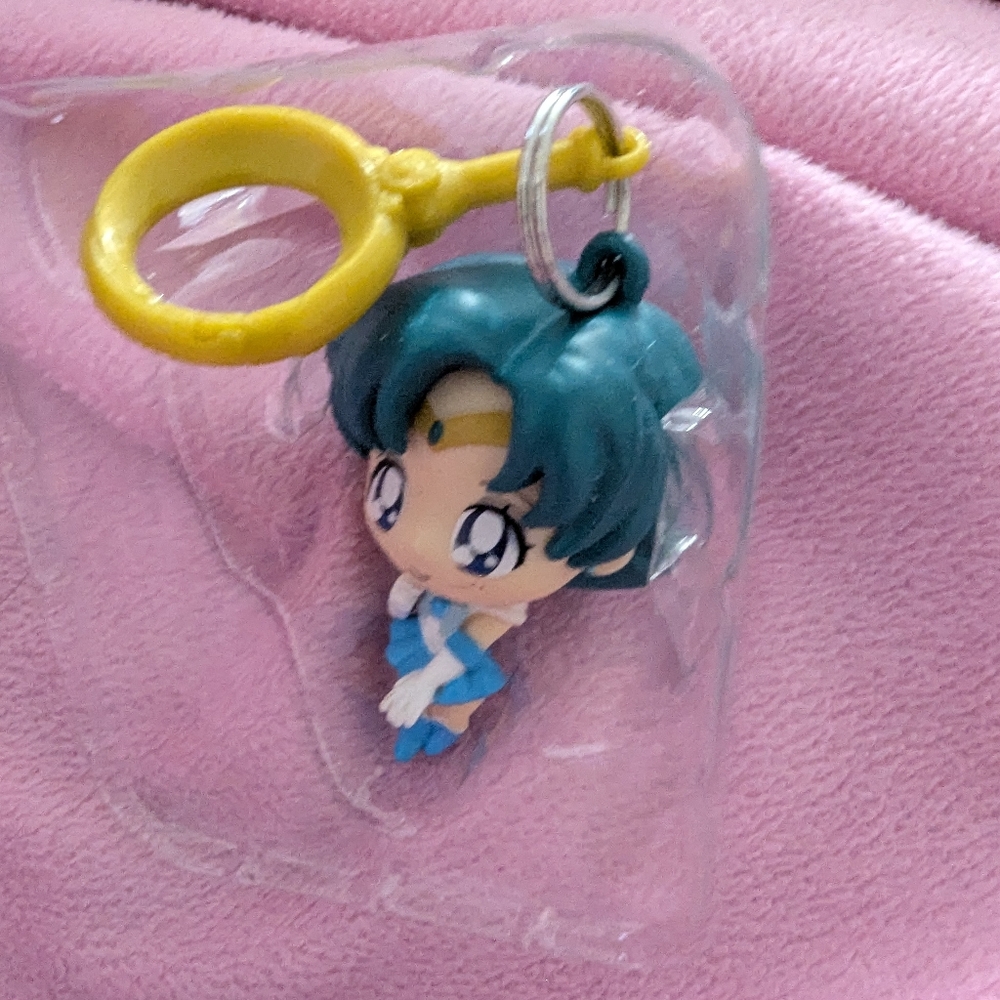 Sailor Moon Backpack Hanger Clip On Keychain Sailor Mercury - Picture 2 of 6